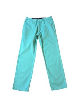 Nautica Men’s Aqua Green Chino Slack Khaki Flat Front Pants Size 32